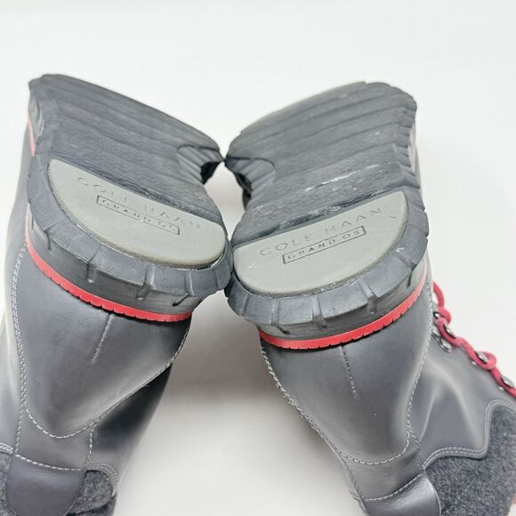 Cole Haan ZeroGrand Water Resistant Hiking Boots Mens 12 M Gray Magnet Leather main image 5